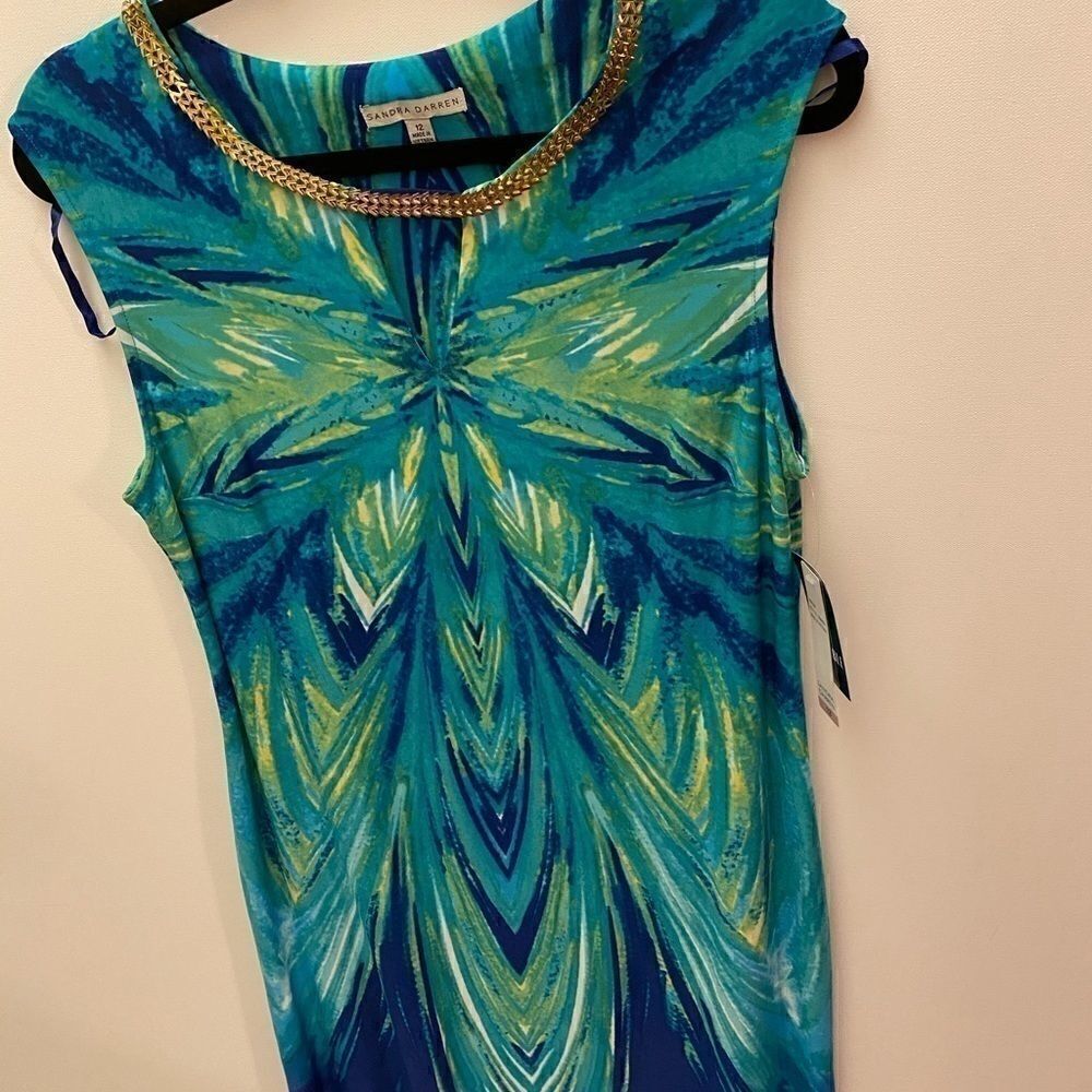 Sandra Darren Women’s printed necklace Dress 12 - Picture 7 of 9